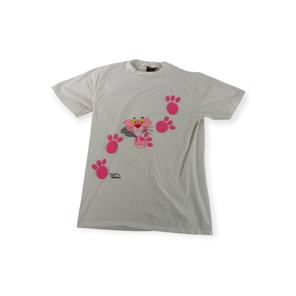 Vintage 1988 Pink Panther T Shirt Mens Large White Changes Single Stitch USA 80s